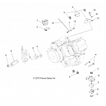 Оригинальные запчасти для квадроциклов ATV Polaris SPORTSMAN 500 HO - A12MH50AD/ AQ/ AX/ AZ Крепление двигателя