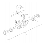 Piston and crankshaft (S00SR7ASA) для Polaris 700 RMK