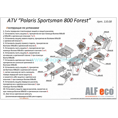 Комплект защиты для Sportsman 800 Forest